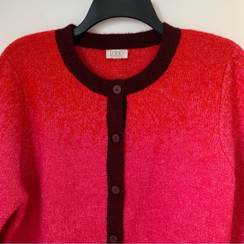 Logo Brushed Pink Ombré Cozy Cardigan Medium - Picture 4 of 10